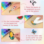 Quefe 72 Colors 15000 Pcs 5mm Fuse Beads Kit Melting Beads para Craft