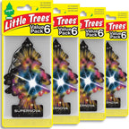 LITTLE TREES - Ambientador de coche | Árbol colgante que proporciona un aroma de larga duración para el automóvil y el hogar | 24 ambientadores | Supernova