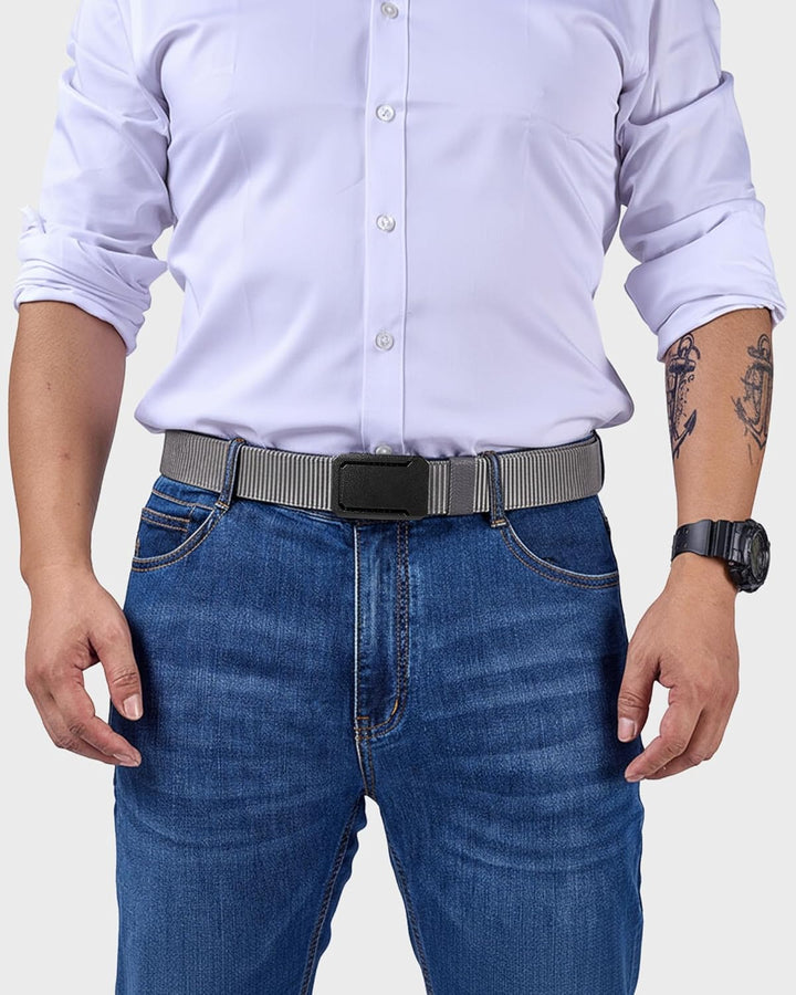 EZL Cinturón táctico de trinquete para hombres, cinturón de nailon...