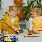 Set de Ruedas y Ejes Neumáticos para Autos con Kit Inicial de Bloques Clásicos para Construcción