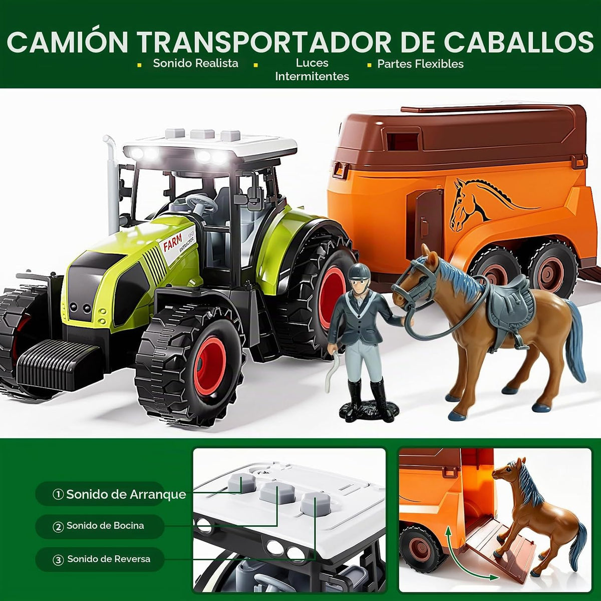 Juego de caballos para niños, juguetes de caballos para niñas y