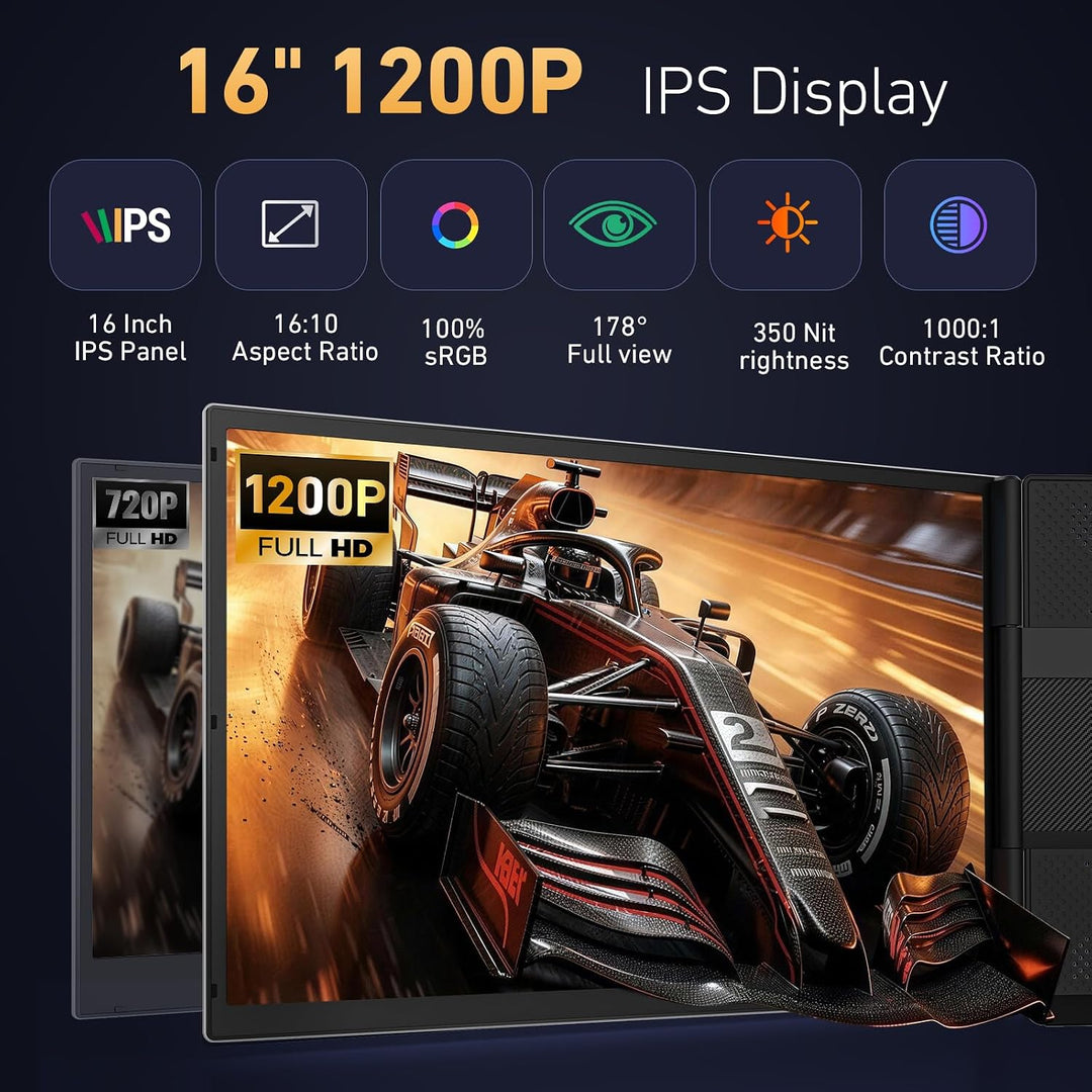 Vixtan Extensor de pantalla triple para computadora portátil de 16,...