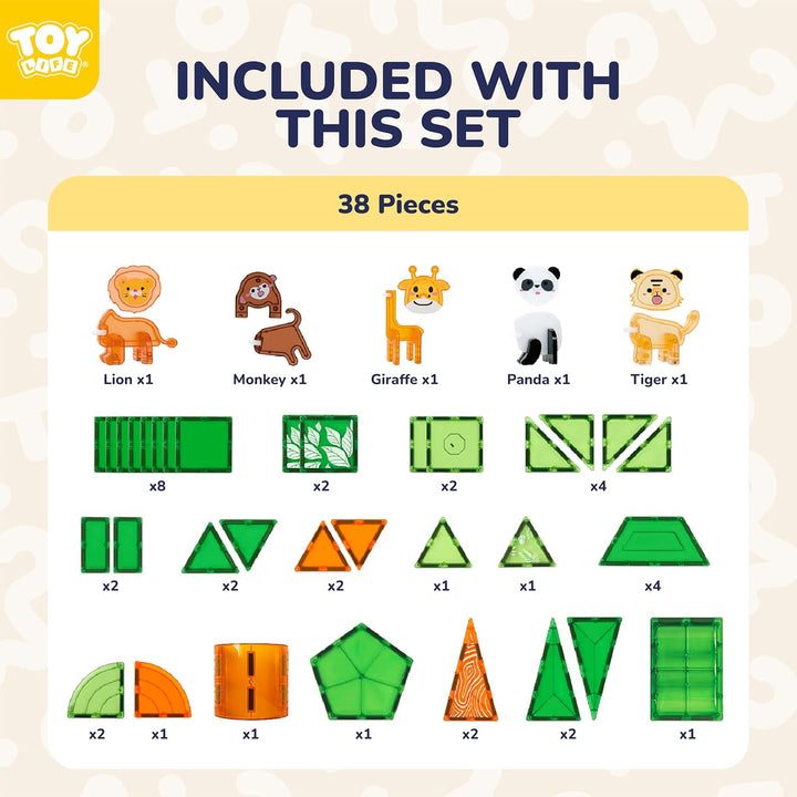 TOY Life Azulejos Magnéticos para Niños Pequeños de 3-5 Años, 38 Pi...
