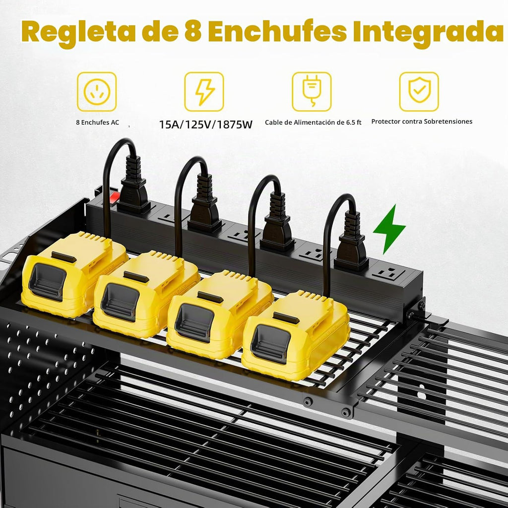 Organizador de herramientas eléctricas para montaje en pared con