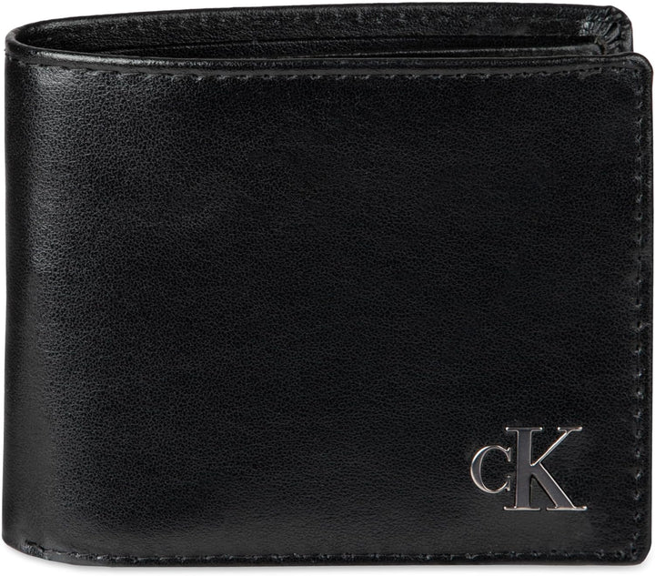 Calvin Klein Billetera plegable minimalista de piel RFID para hombr...