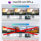 Estación de acoplamiento USB C 3 HDMI, estación de acoplamiento 12 en 1, pantalla triple, base para monitor doble, concentrador USB-C 3 HDMI para portátil con 10 Gbps, Ethernet, USB A/C 3.1, USB 2.0, 100 W PD, audio y micrófono, SD