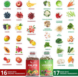 Fabricado con cápsulas orgánicas de frutas y verduras, suplemento v...