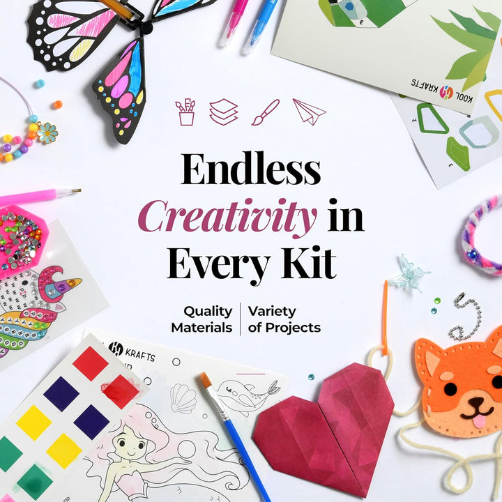 Kit de 20 artes y manualidades para niñas la caja de