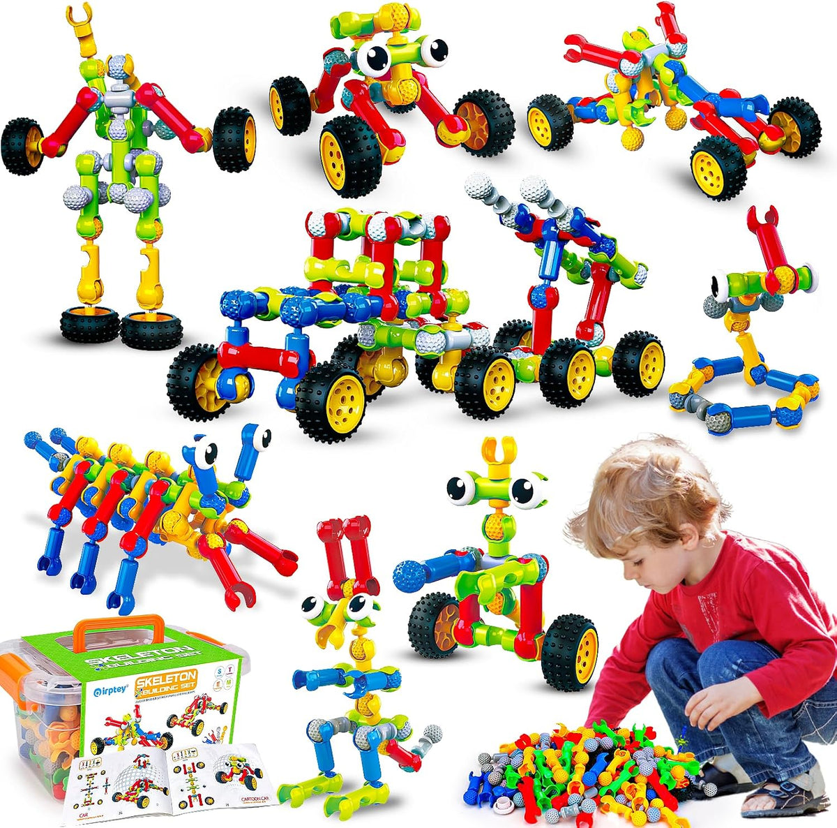 Juguetes de construcción STEM para niños de 3, 4, 5, 6