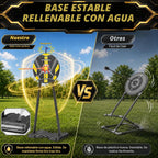 TIGTECGAME - Paquete de 2 arcos y flechas para niños con objetivo desplegable de pie, juego de tiro con arco con luz LED, 20 flechas de ventosa y 2 carcajes, juguetes para interiores y exteriores y