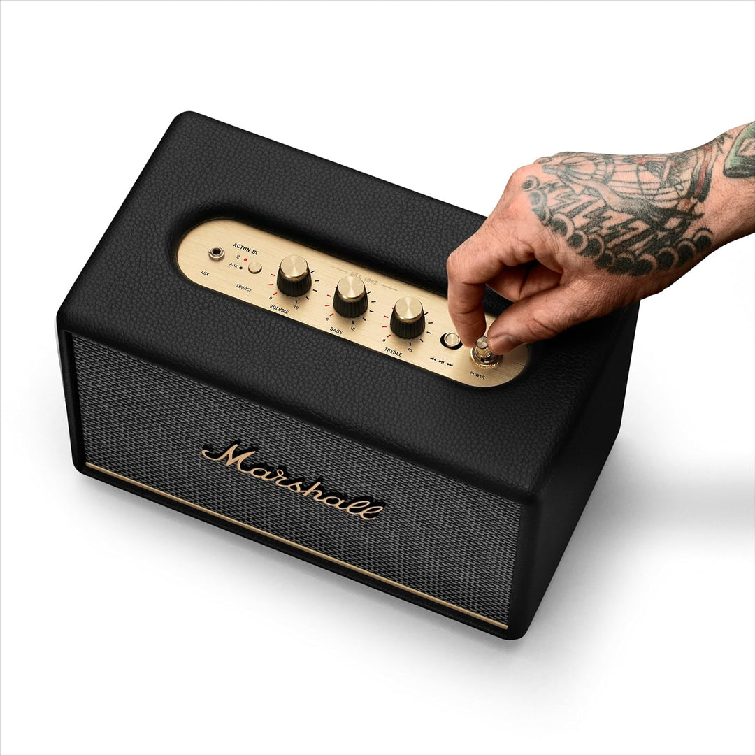 Altavoz Marshall Acton III Bluetooth para el hogar, Negro