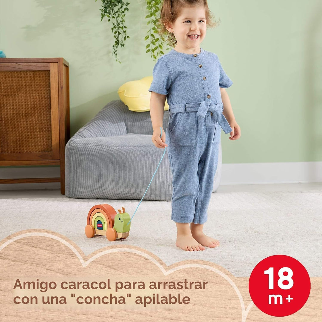 Fisher-Price Juguete de madera para niños pequeños caracol