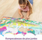 Melissa & Doug Rompecabezas de unicornio gigante que brilla en la oscuridad, rompecabezas de 48 piezas con detalles ocultos, rompecabezas para niños para niñas y niños a partir de 4 años - Certificado