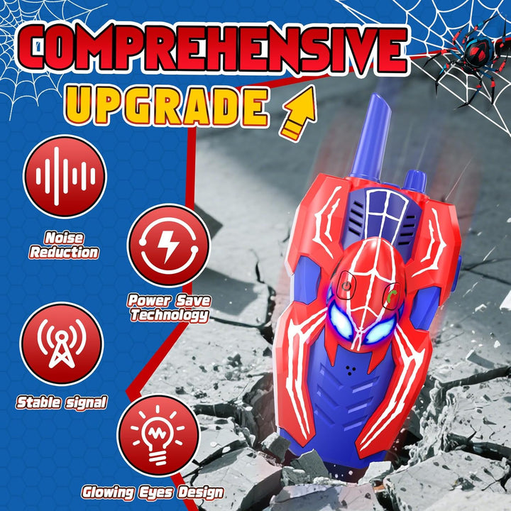 Walkie Talkies para niños, juguetes de araña, paquete de 2 juguetes...