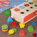 Juguetes a juego de clasificación de formas de color de madera