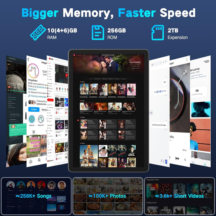 Tableta JUNYANG de 11 pulgadas con Android 15, 256 GB de ROM, 10 GB...