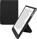 kwmobile Funda para Pocketbook InkPad 4/Color 3/2 / Vivlio InkPad 4/Color 3 - Funda delgada de piel sintética para lector electrónico con soporte y función de sueño automático - Negro