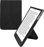 kwmobile Funda para Pocketbook InkPad 4/Color 3/2 / Vivlio InkPad 4/Color 3 - Funda delgada de piel sintética para lector electrónico con soporte y función de sueño automático - Negro