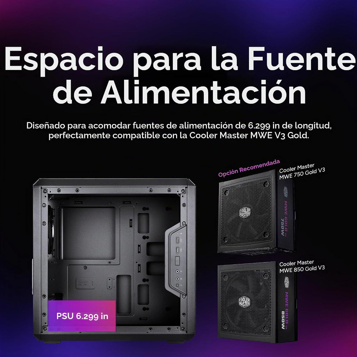 Cooler Master MasterBox Q300L Torre Micro-ATX con filtro de polvo d...