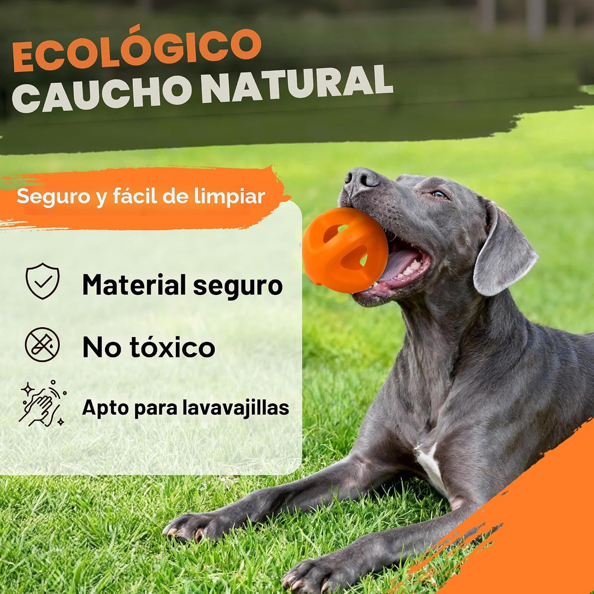 Fida Pelotas de goma natural para perros masticadores agresivos, juguetes duraderos para masticar perros grandes, juguetes interactivos de buscar y tira y afloja para razas medianas y grandes, no
