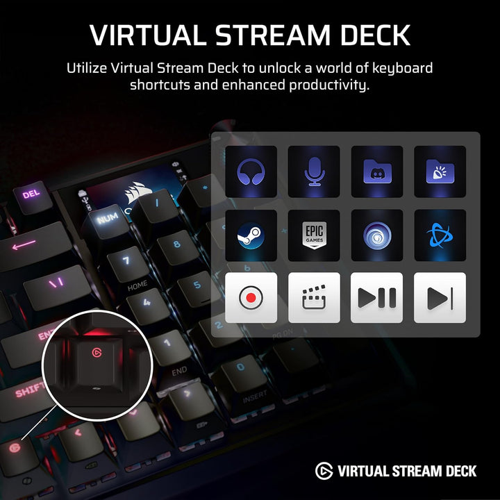 Corsair Teclado mecánico inalámbrico para juegos RGB Vanguard 96 \u...