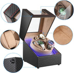 Watch Winder para 3 relojes automáticos, motor japonés silencioso