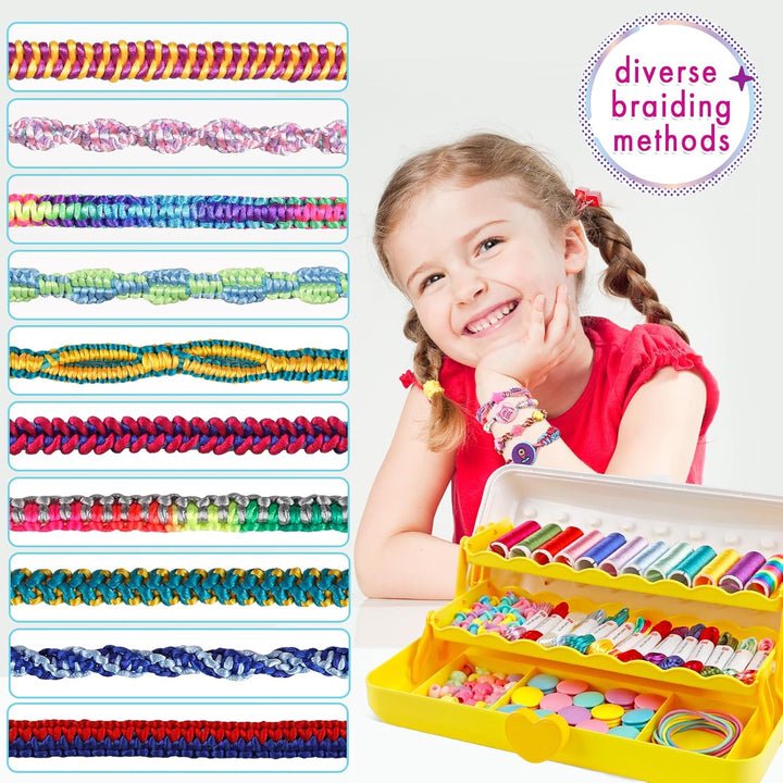 Kit de fabricación de pulseras de la amistad con caja de almacenami...