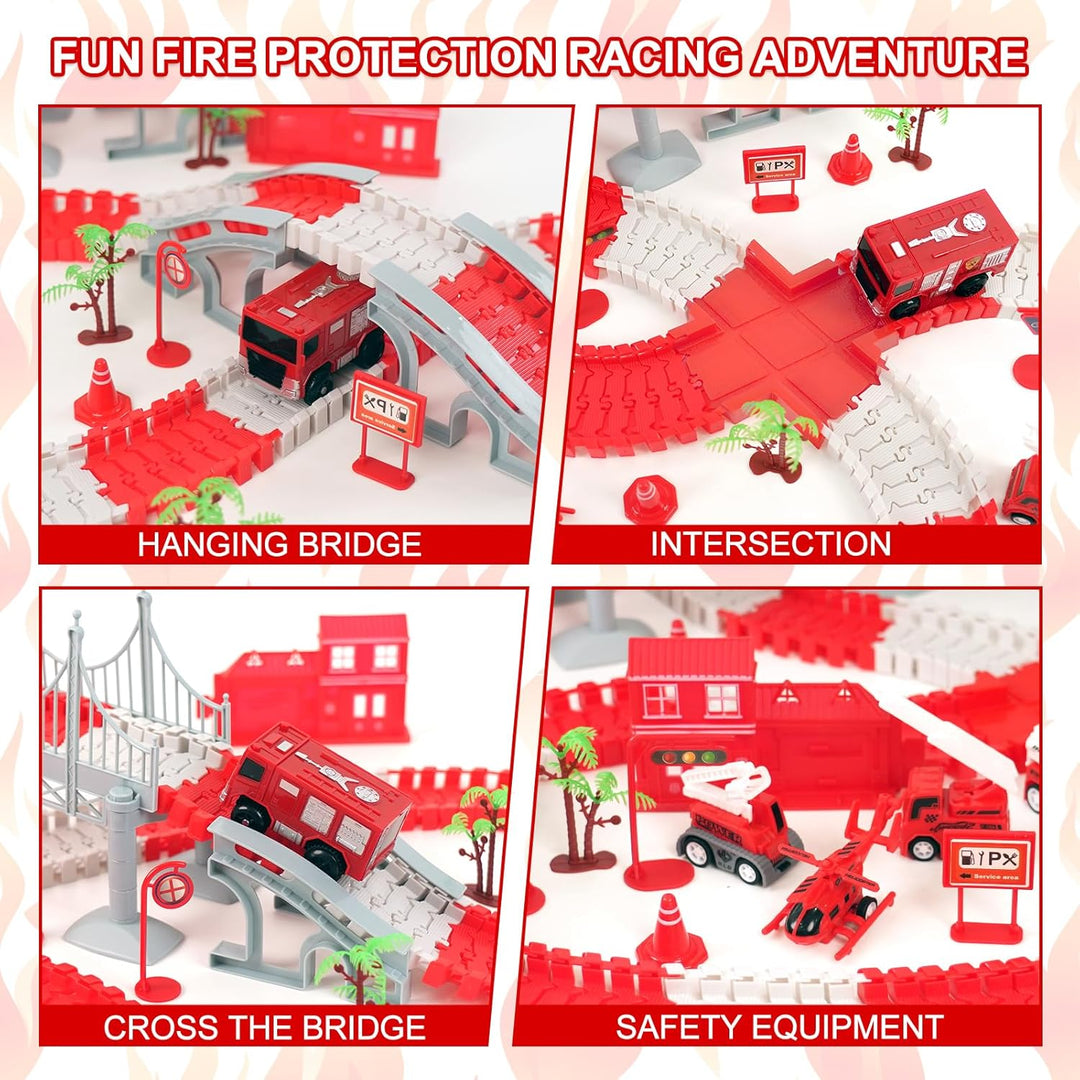 ToyFuntasy Juego de pistas de autos de carreras para niños, juguete...