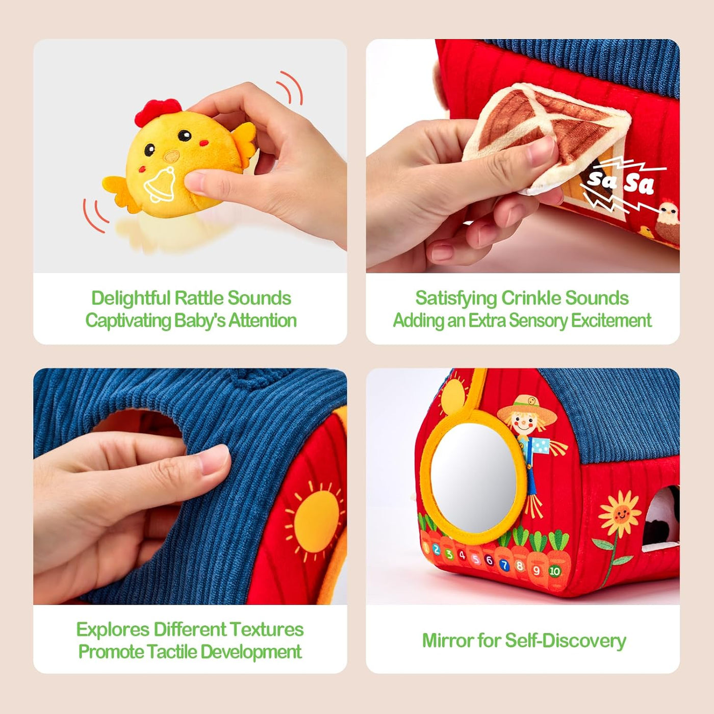hahaland - Juguetes para bebés de 6-12 meses juego de