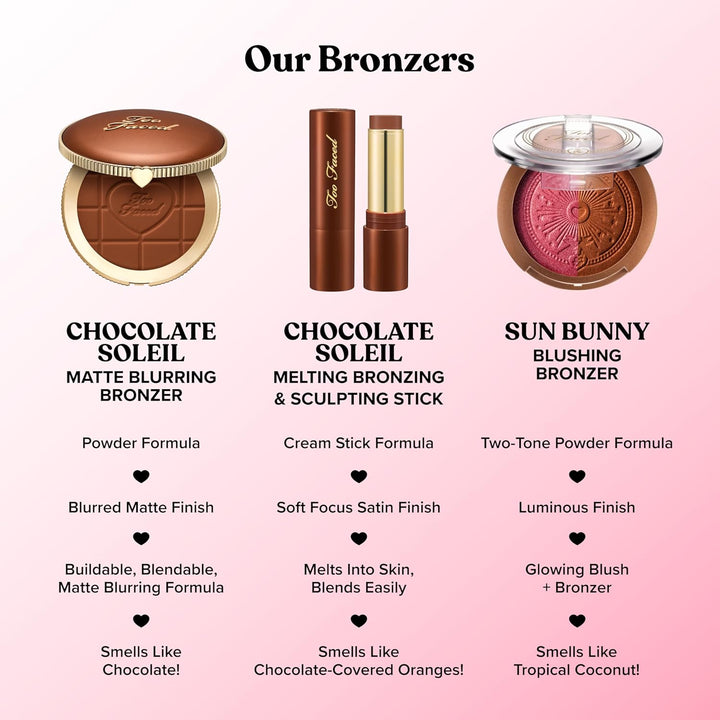 Too Faced Chocolate Soleil Matte Blurring Bronzer | Polvo bronceado...