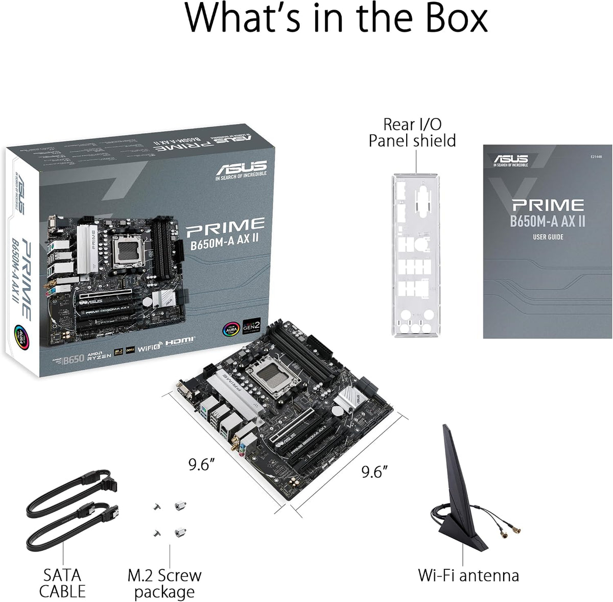 ASUS Prime B650M-A AX II AMD B650 AM5 Ryzen Desktop 9000 8000 y 700...