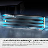Samsung SSD 9100 PRO con disipador de calor de 2 TB, PCIe 5.0x4 M.2...