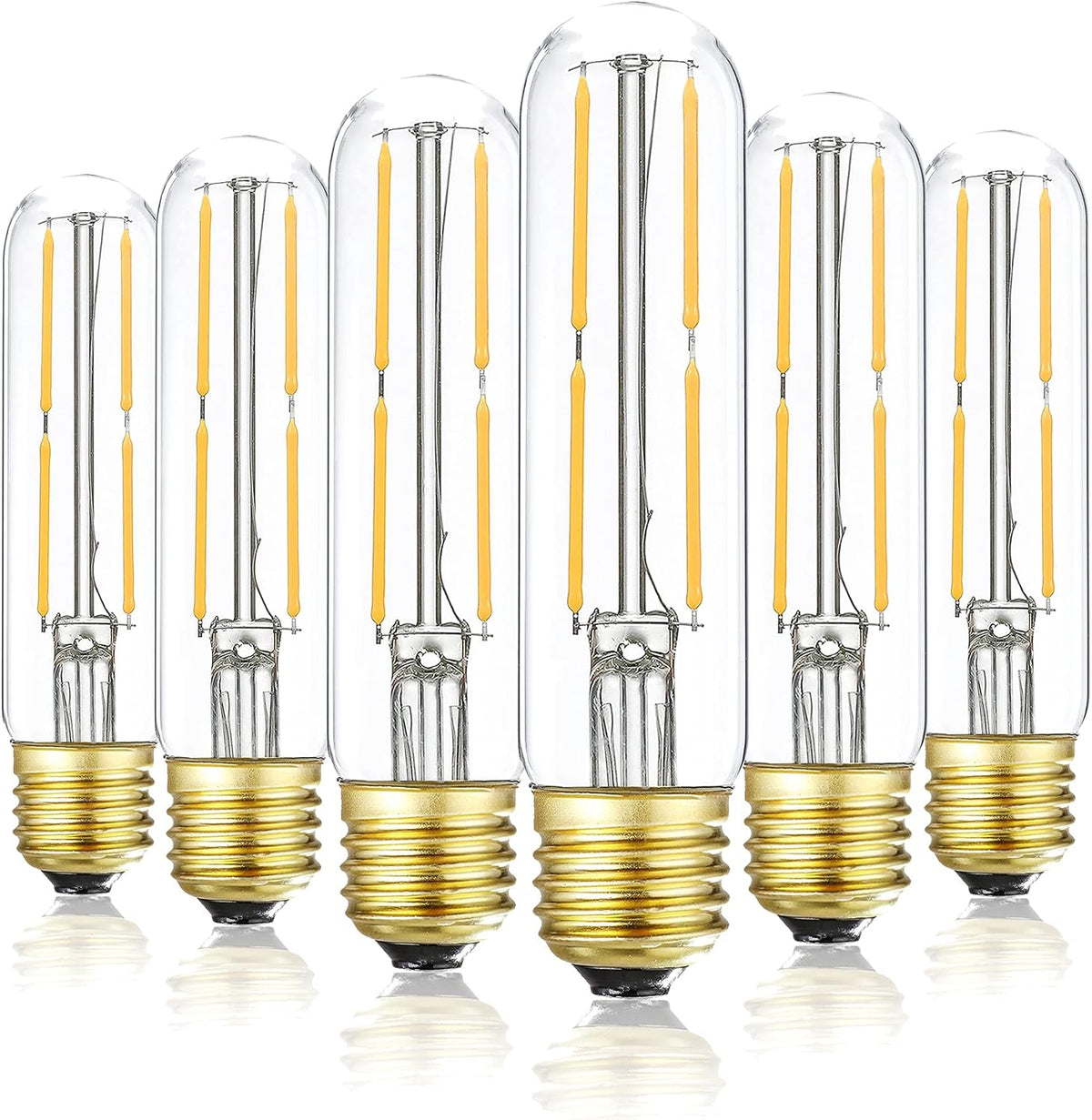 T10 Bombilla LED Regulable Tubular 4W Base E26 Blanco Cálido