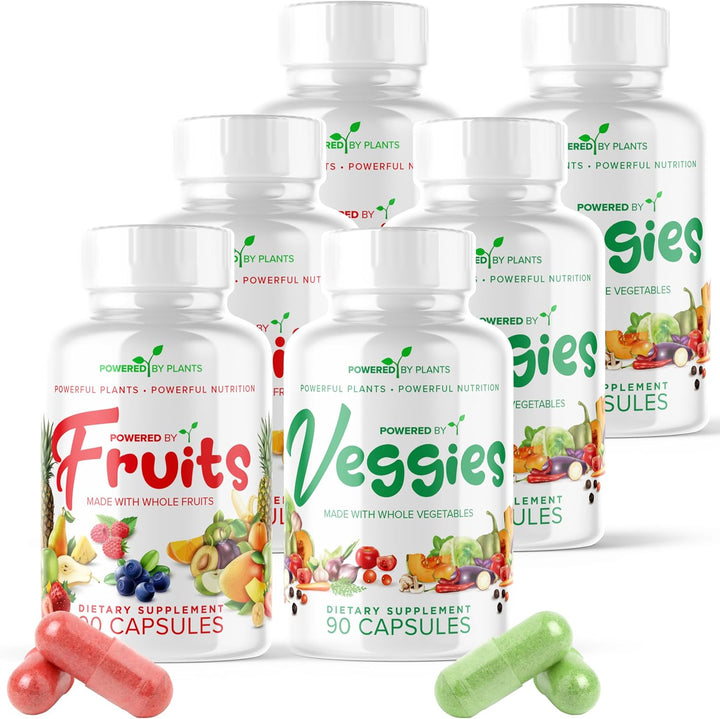 POWERED X PLANTS Cápsulas de frutas y verduras, superalimento natur...