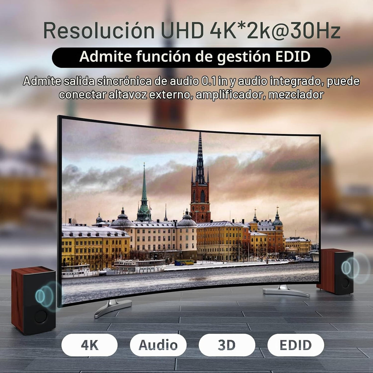 MT-VIKI Matriz HDMI 4K 4x4 con WEB y extracción de audio