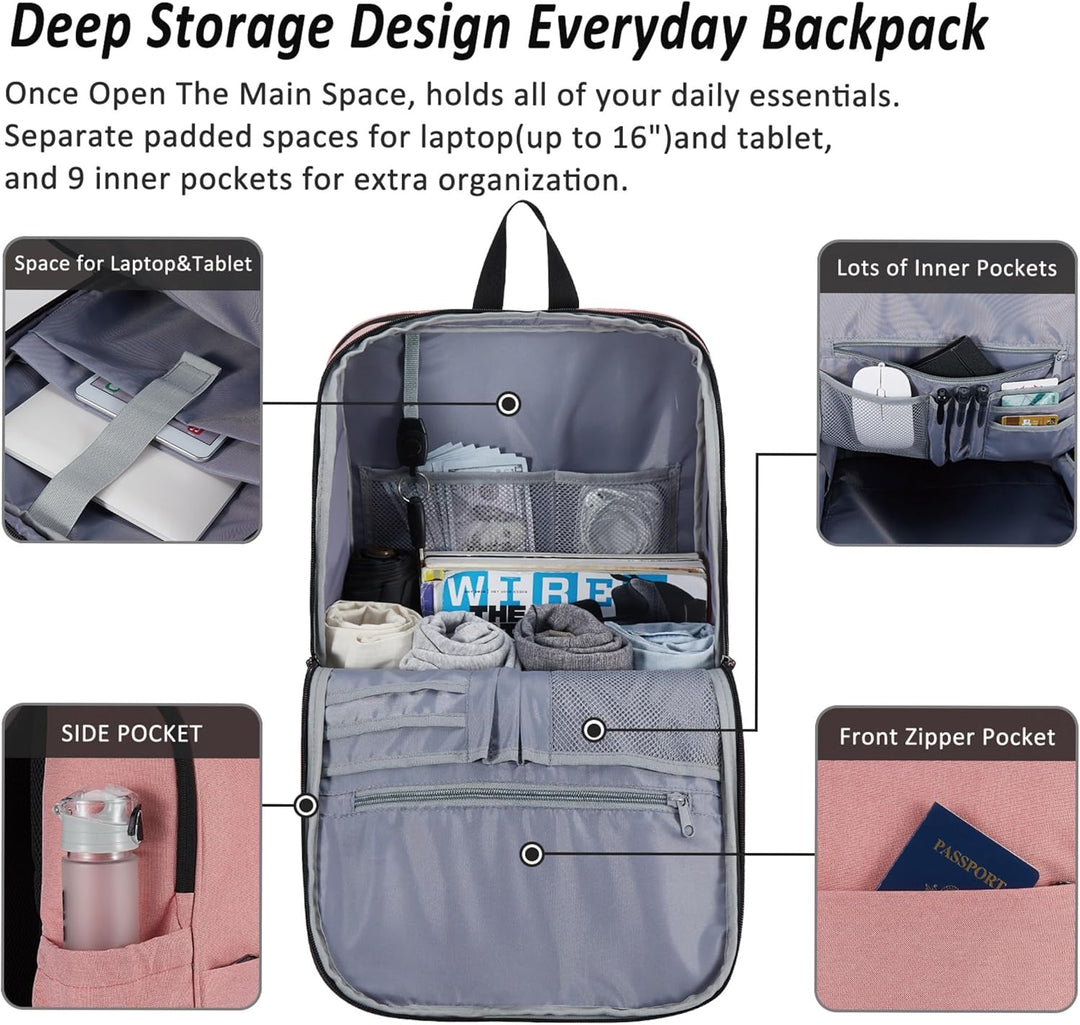 MAXTOP Mochila de almacenamiento profundo para computadora portátil...