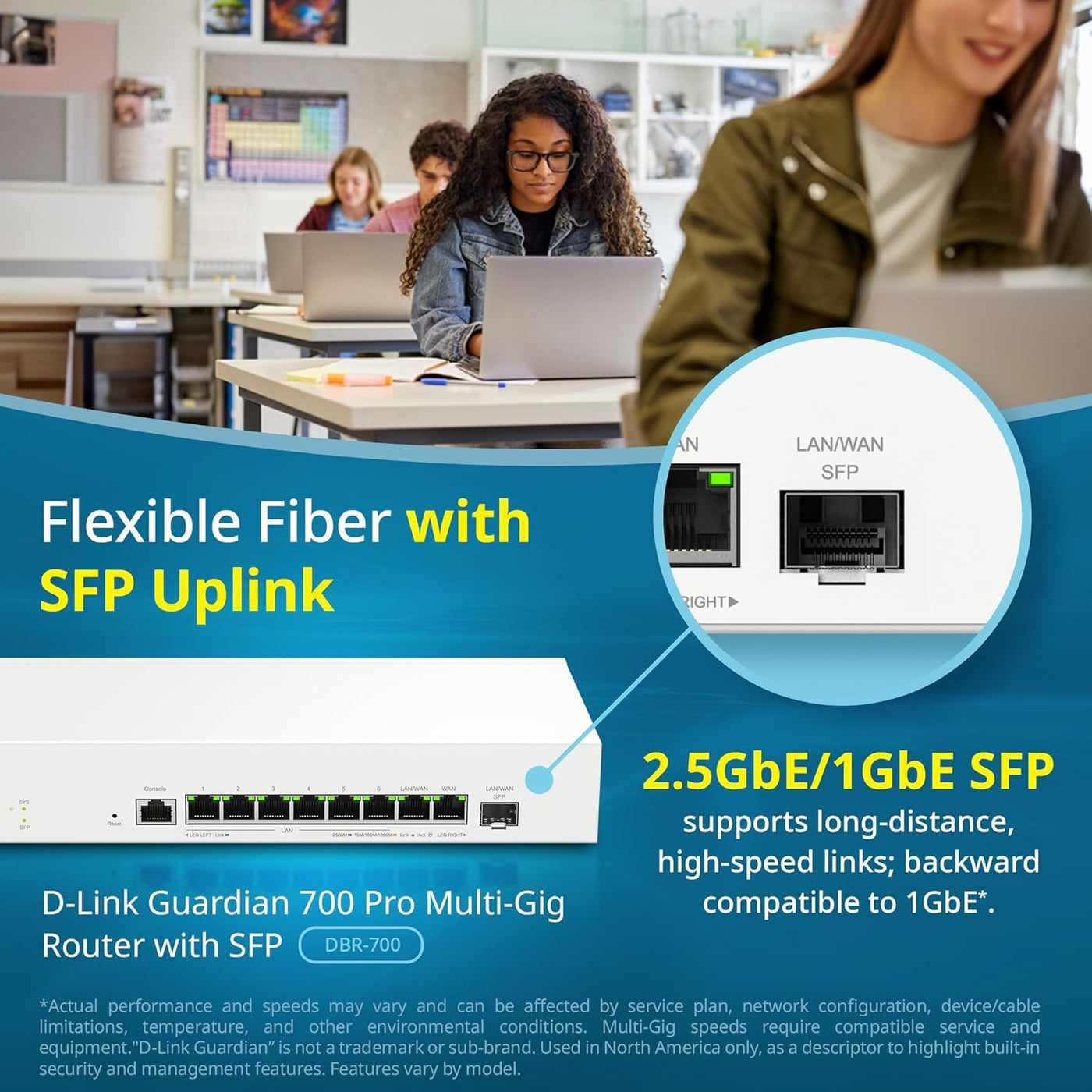 D-Link Guardian 700 Pro Multi-Gig Business Router con SFP (DBR-700)...