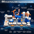 Kits de ciencia para niños con 66 piezas de circuito de bricolaje y más de