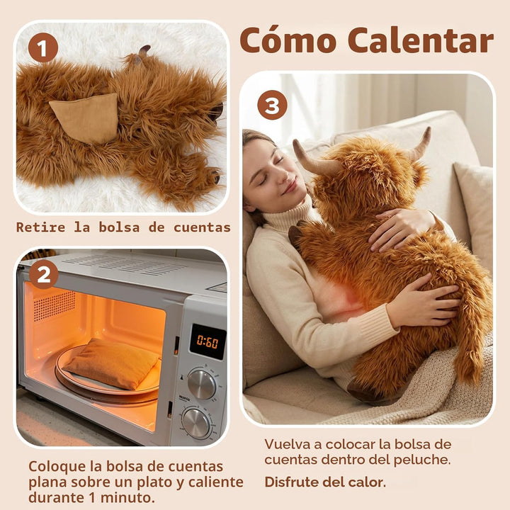 Animales de peluche con peso de vaca de las tierras altas de 25 pul...