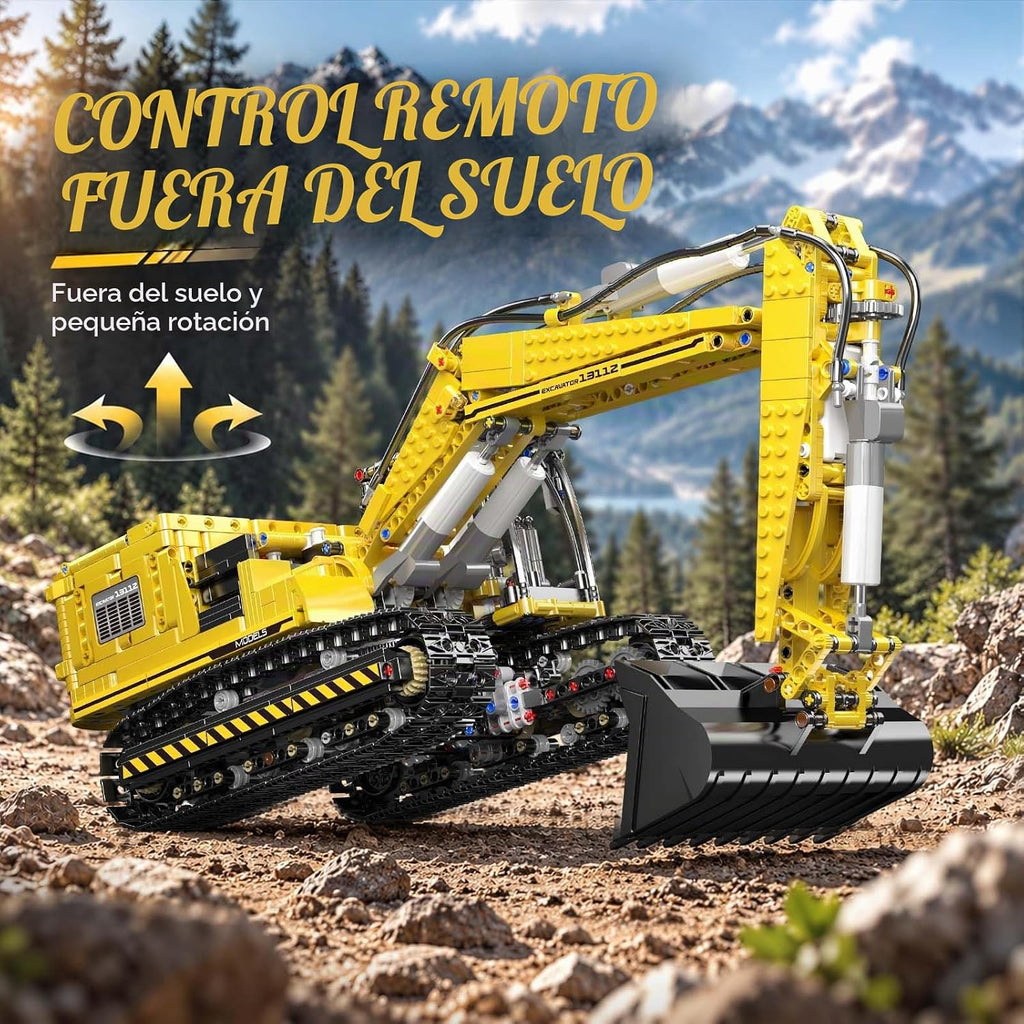 Mould King 13112 RC Excavator Building Set, Remote Control Excavator Model