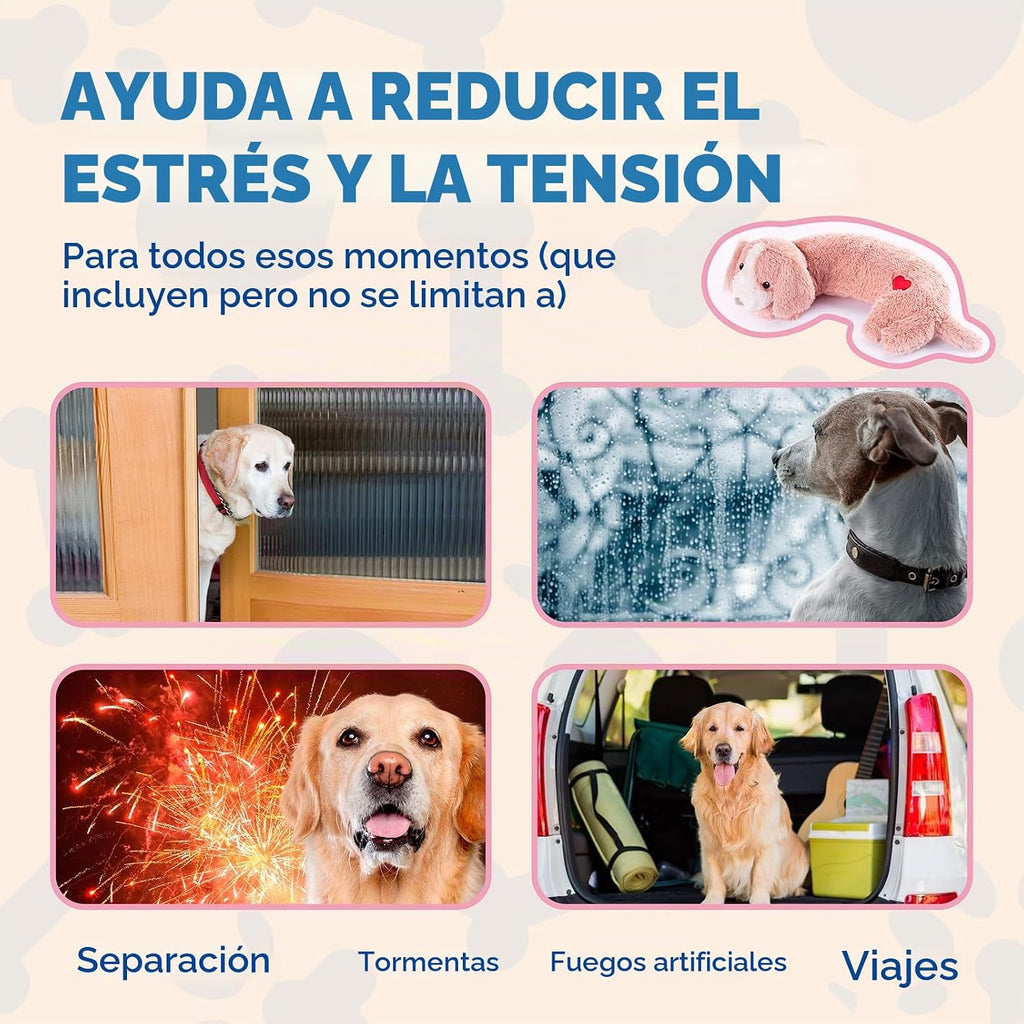 Moropaky Juguete de Latidos del Corazón para Cachorro, Juguete de Peluche para Cachorro para Ayuda en la Calma del Perro, Juguete de Latidos del Corazón para Cachorro para Alivio de la Ansiedad de
