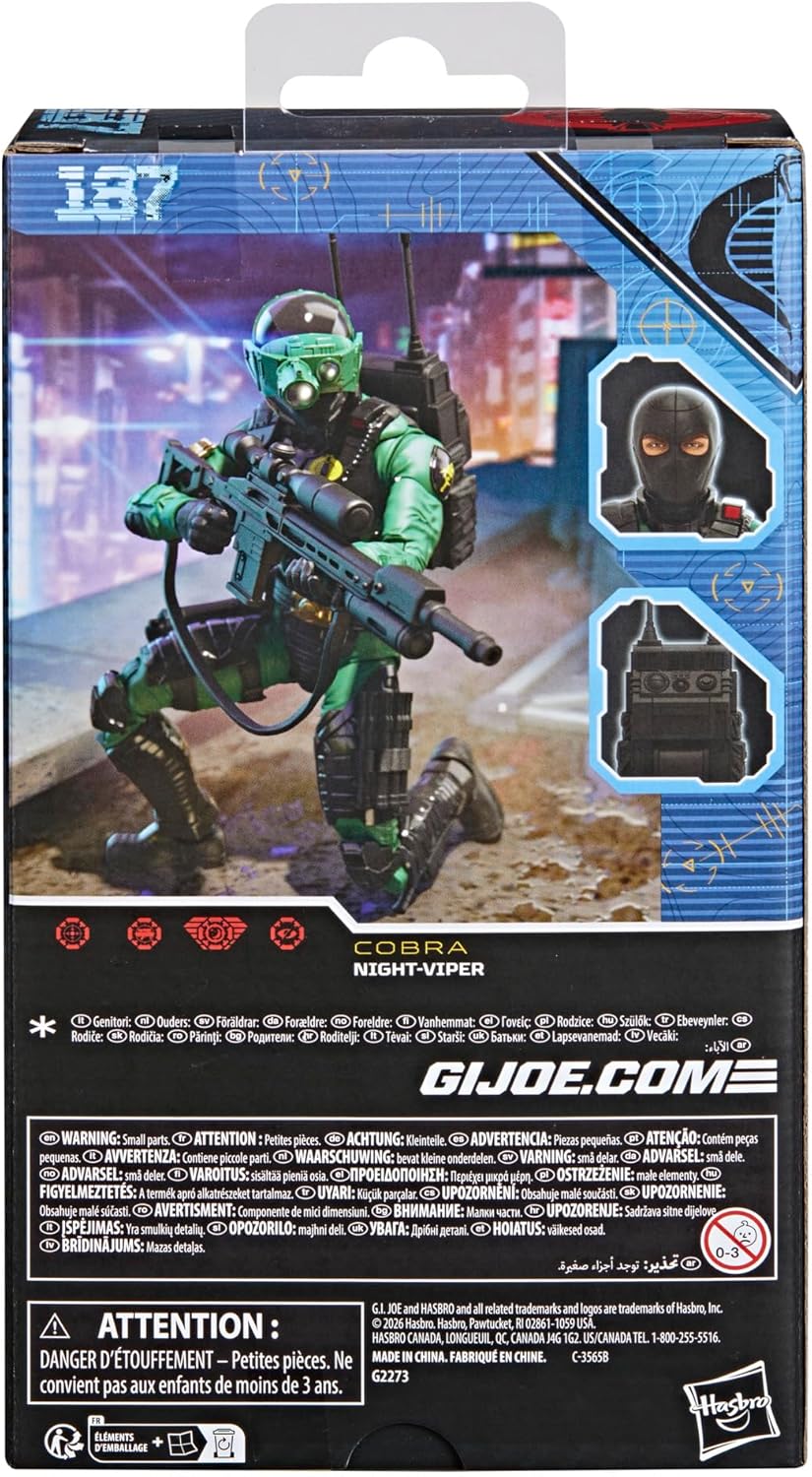 G.I. Joe Classified Series #187, Night-Viper, Figura de acción cole...