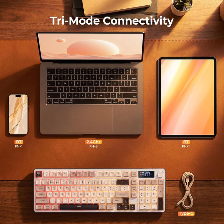 Redragon Teclado inalámbrico para juegos, teclado de computadora RG...