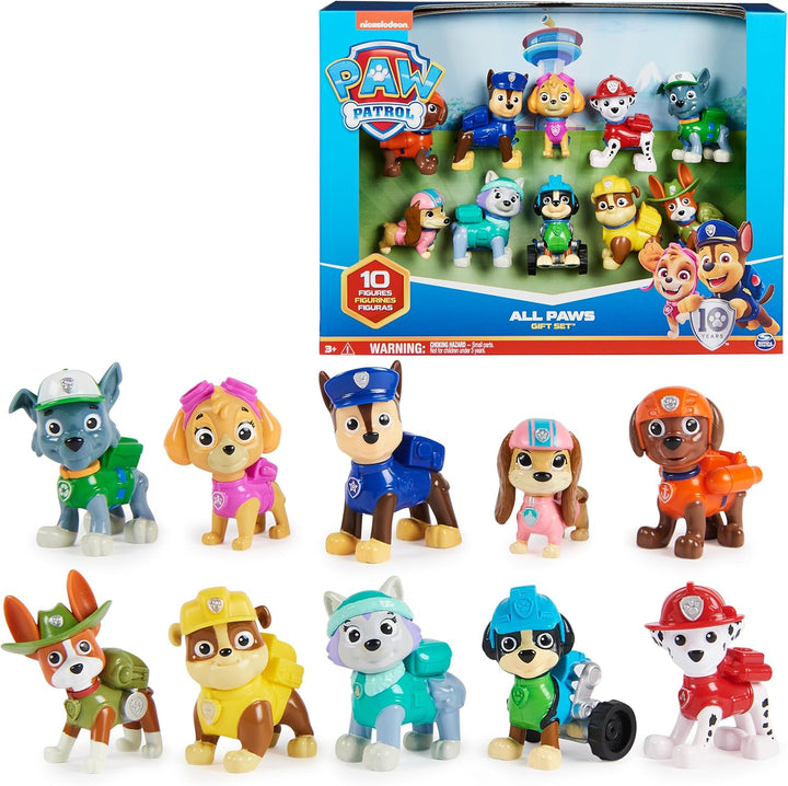 Paw Patrol, Paquete de regalo de figuras de juguete de 10.º anivers...