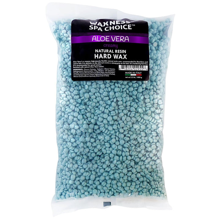 Waxness Spa Choice - Perlas de cera dura de aloe vera, 2.2 libras