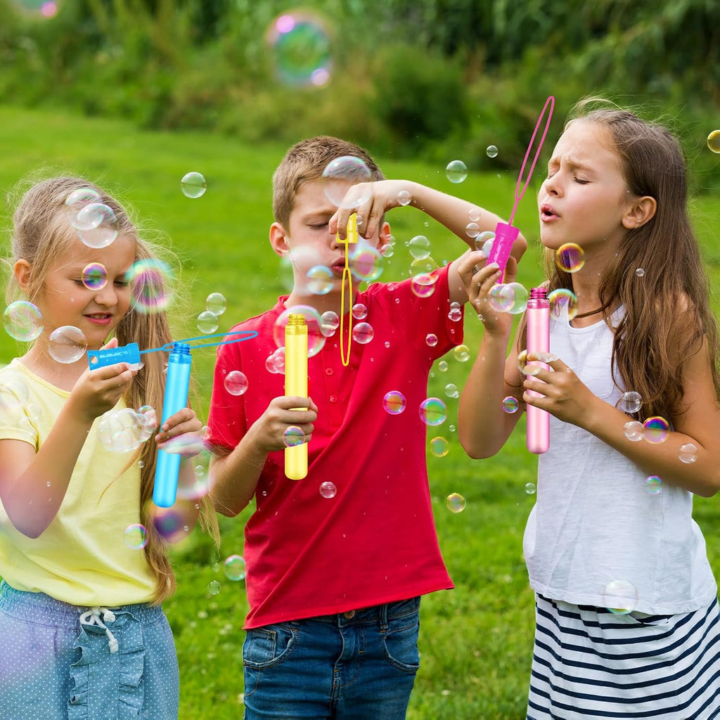 48 piezas de varitas para hacer burbujas, varitas para burbujas al por mayor, suministro de recuerdos de fiesta de burbujas para actividades de verano en interiores y exteriores