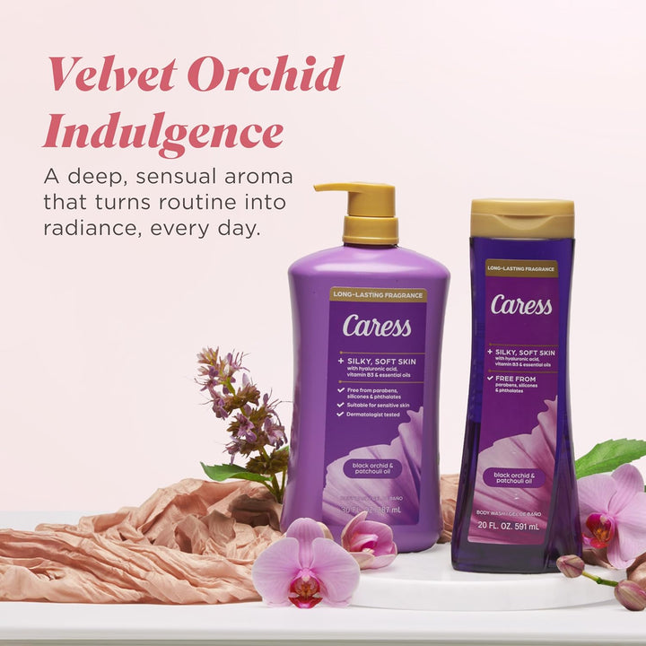 Caress Gel de baño con bomba de aceite de orquídea negra y pachulí,...
