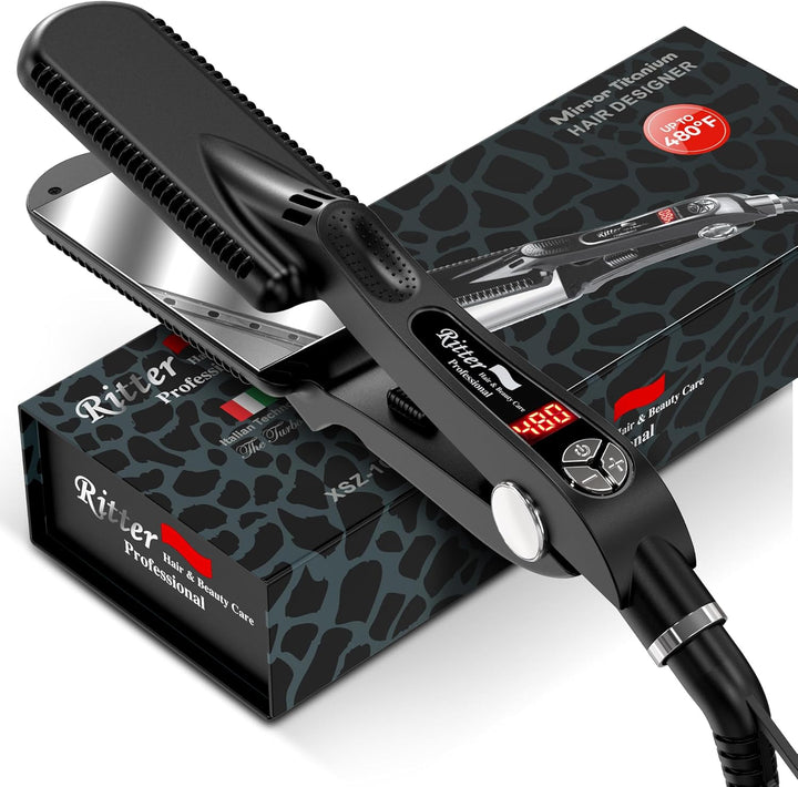 Ritter - Plancha de cabello profesional para peluquería, sistema de...