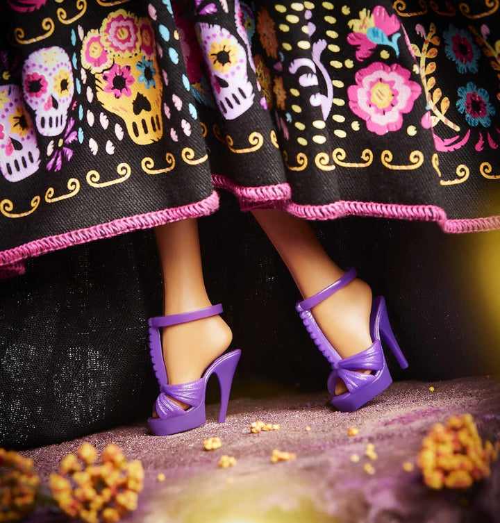 Barbie Muñeca Día De Los Muertos 2021 (11.5 pulgadas) con vestido b...