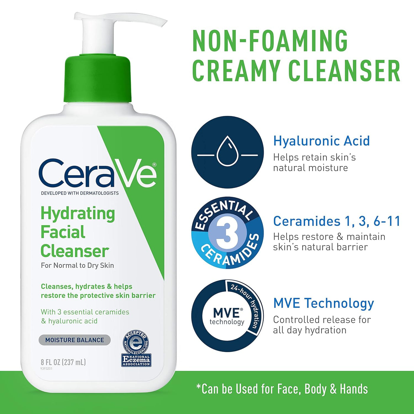 CeraVe Set hidratante para el cuidado de la piel, crema hidratante...